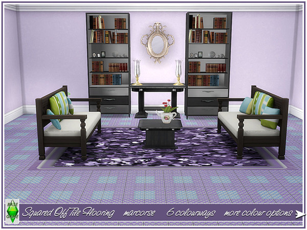 Sims 4 Squared Off Tile Flooring by marcorse at TSR