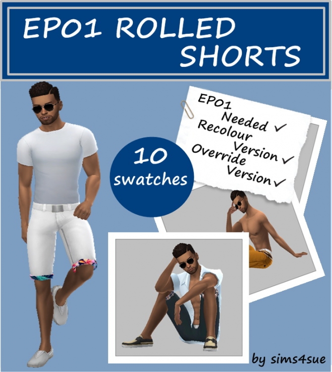 EP01 ROLLED SHORTS at Sims4Sue » Sims 4 Updates