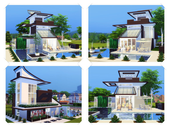 Sims 4 Maya modern house by marychabb at TSR