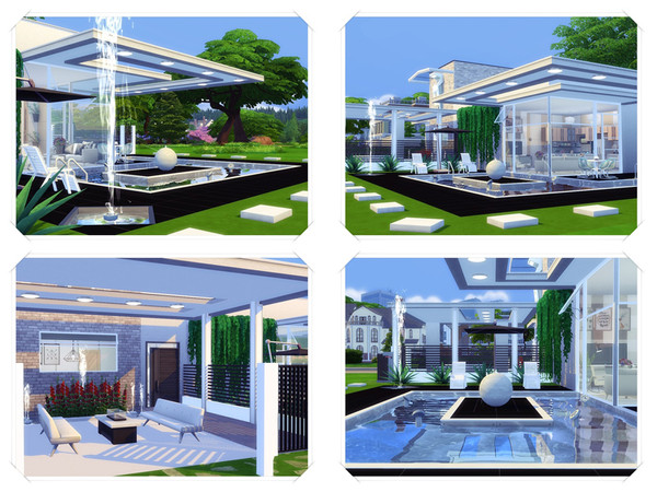 Sims 4 Wena modern house by marychabb at TSR