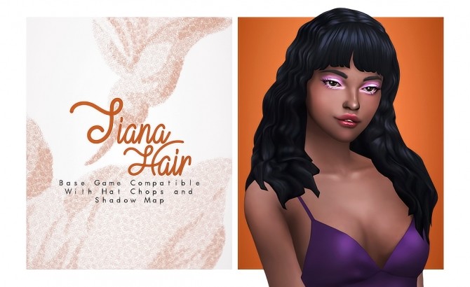 Sims 4 Tiana long curly hair with a cute bang at Isjao – working on uni
