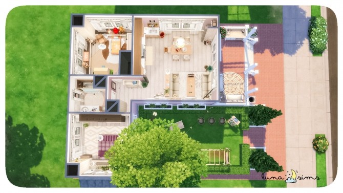 Sims 4 RINDLE ROSE Build Renovation NO CC at Luna Sims