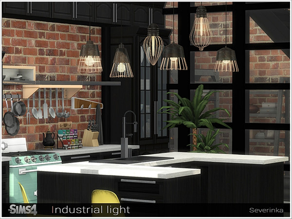Sims 4 Industrial light set by Severinka at TSR