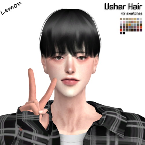 Usher Hair at Lemon Sims 4 » Sims 4 Updates