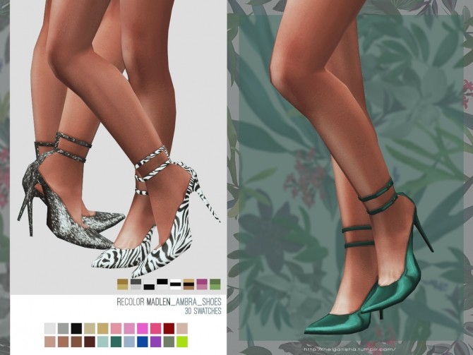 Sims 4 Recolor Madlen Ambra Shoes at Helga Tisha