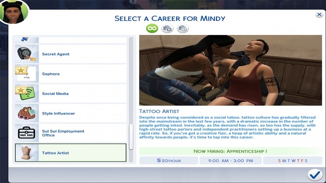 Sims 4 Tattoo Artist Career by MesmericSimmer at Mod The Sims