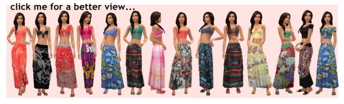 Sims 4 EP03 MAXI SKIRT & TOP at Sims4Sue