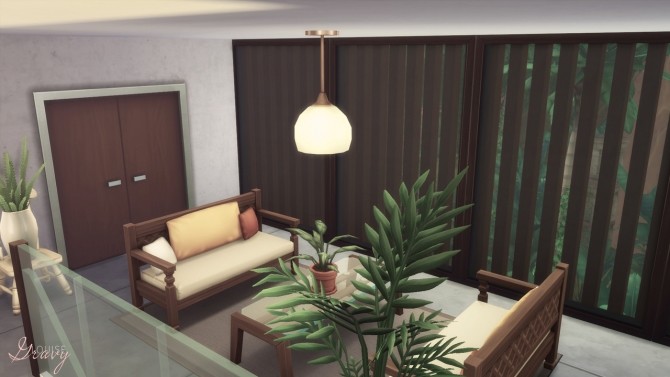 Sims 4 Tropical Waterfall House at GravySims