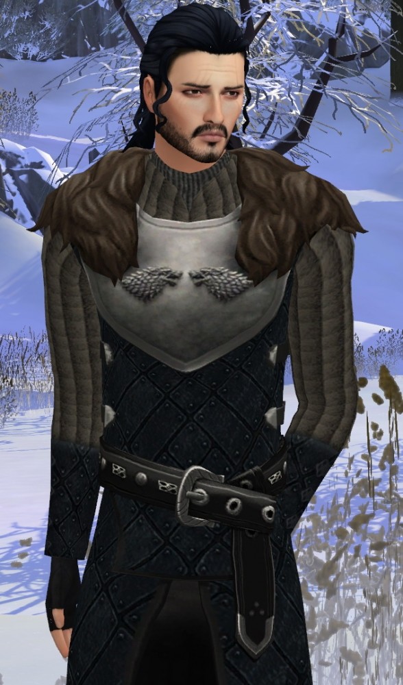 Sims 4 Game of Thrones Jon Snow Leather outfit by HIM666 at Mod The Sims