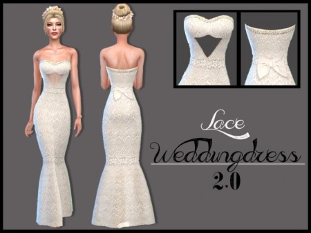 Lace Wedding dress 2.0 at Seger Sims