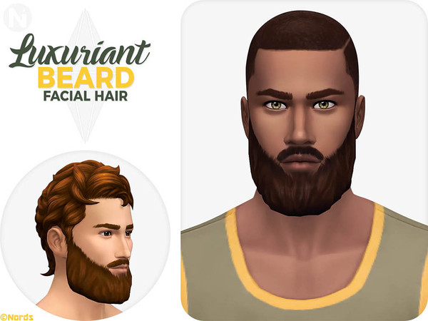 Sims 4 Luxuriant Beard by Nords at TSR