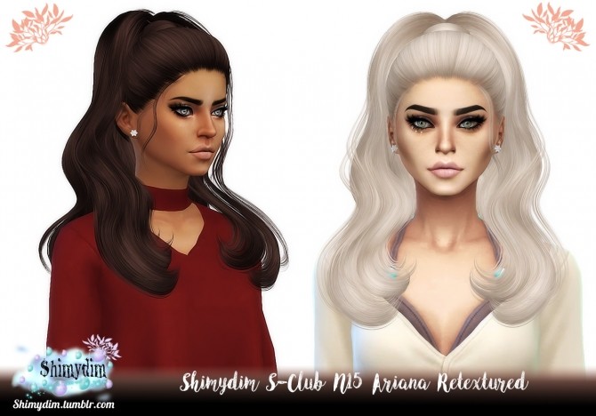 Sims 4 S Club N15 Ariana Hair Retexture Naturals + Unnaturals at Shimydim Sims
