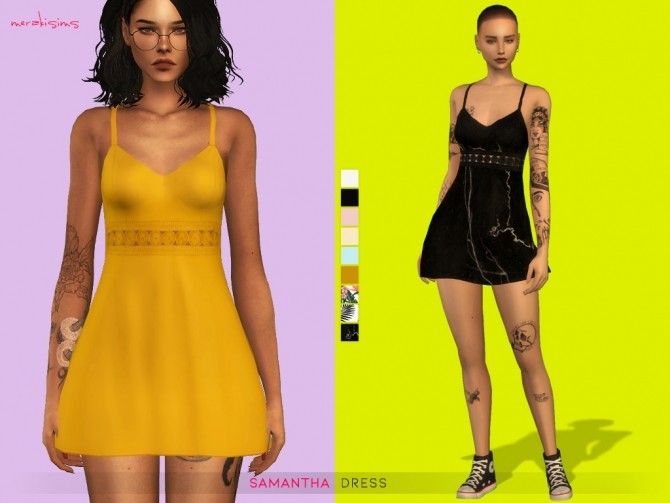Sims 4 Samantha Dress at Merakisims