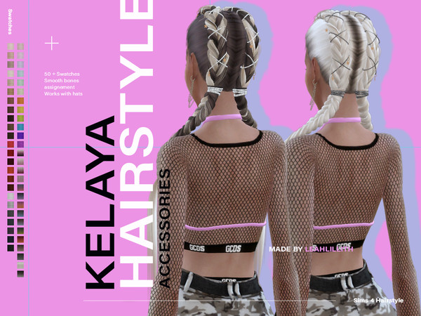Sims 4 Kelaya Hair Set by LeahLillith at TSR
