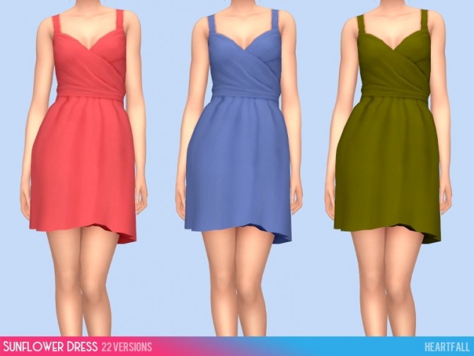 Sims 4 Sunflower dress at Heartfall