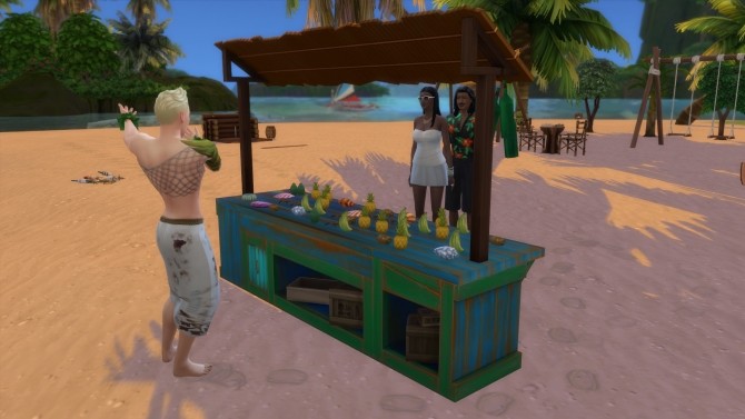 Sims 4 Sulani Craft Sales Table by Serinion at Mod The Sims
