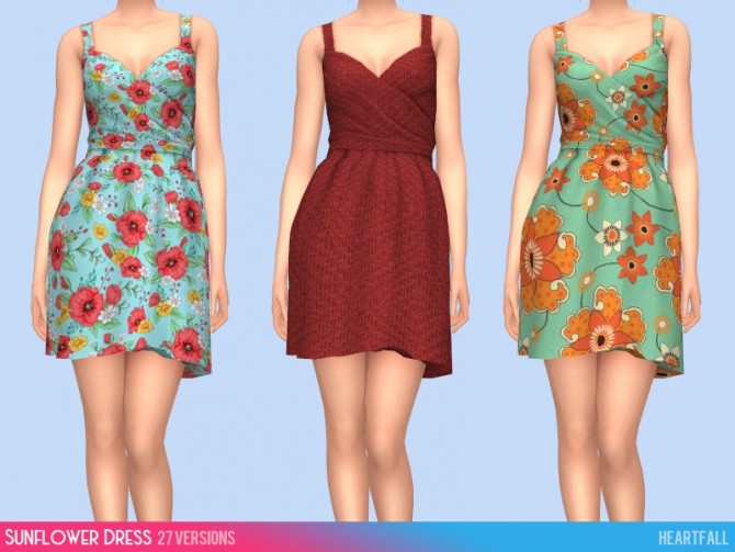 Sims 4 Sunflower dress at Heartfall