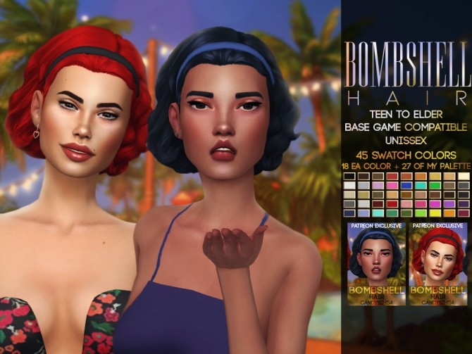 Sims 4 BOMBSHELL HAIR at Candy Sims 4