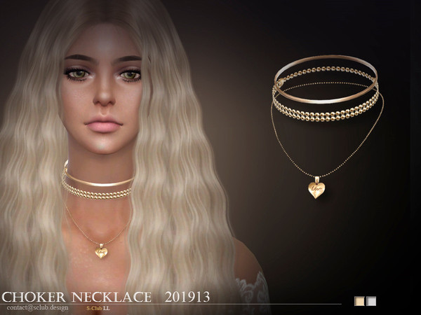 Sims 4 Necklace 201913 by S Club LL at TSR