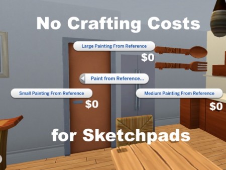 Sketchpad – No Crafting Costs by FerrisWheelable at Mod The Sims