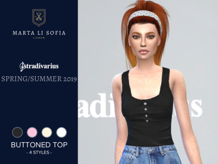 Buttoned Tank Top by martalisofia at TSR