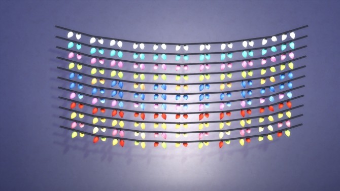 Sims 4 String Lights Without Poles by Teknikah at Mod The Sims
