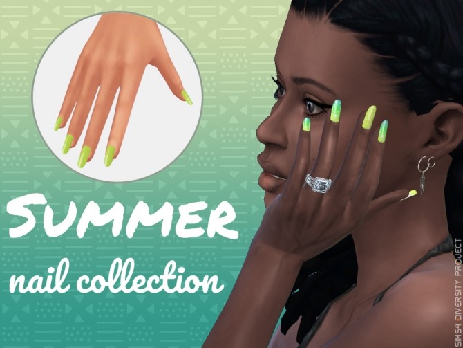 Sims 4 Summer Nails 2019 at Sims 4 Diversity Project