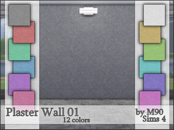 Sims 4 M90 Plaster Wall 01 by Mircia90 at TSR