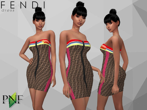 Sims 4 F dress by Plumbobs n Fries at TSR