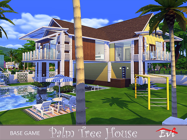 Sims 4 Palm Tree House by evi at TSR