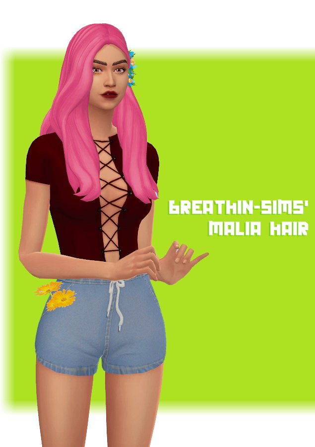 Sims 4 Breathin Sims’ Malia Hair Recolor at Meraki – simblrdearie