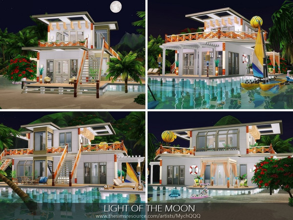 Sims 4 Light Of The Moon house by MychQQQ at TSR