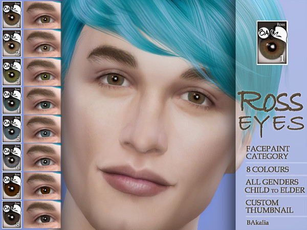 Sims 4 Ross eyes by BAkalia at TSR
