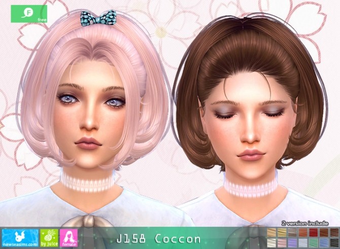 Sims 4 J158 Coccon hair at Newsea Sims 4