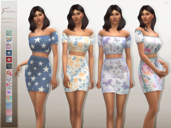 Sims 4 Fiona Outfit by Sifix at TSR