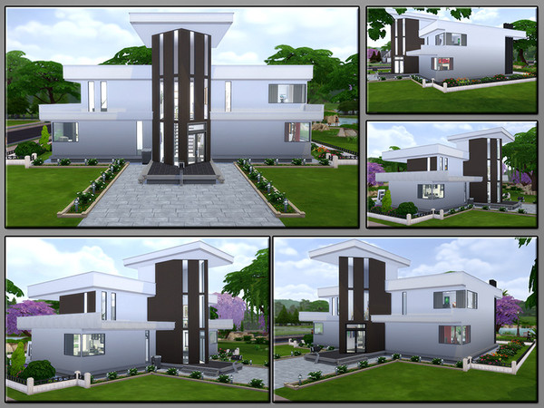 Sims 4 MB Triangular Mounting house by matomibotaki at TSR