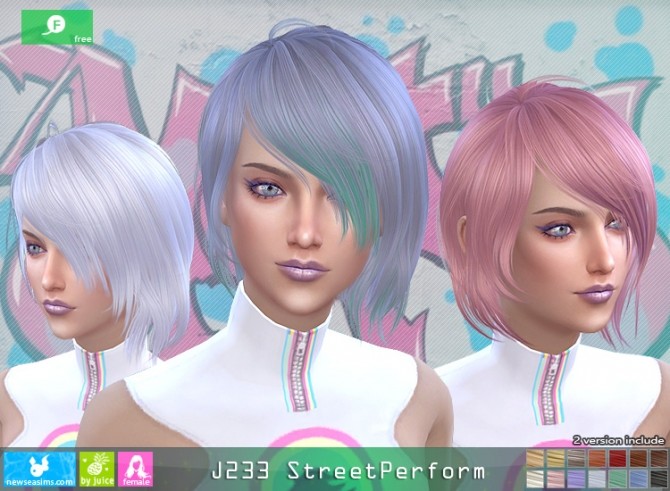 Sims 4 J233 StreetPerform hair at Newsea Sims 4