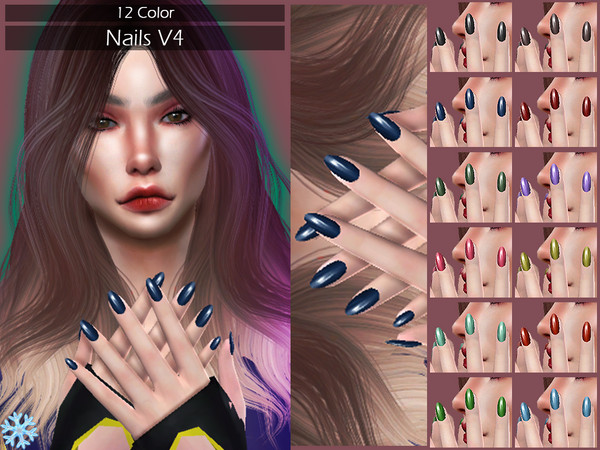 Sims 4 LMCS Nails V4 by Lisaminicatsims at TSR