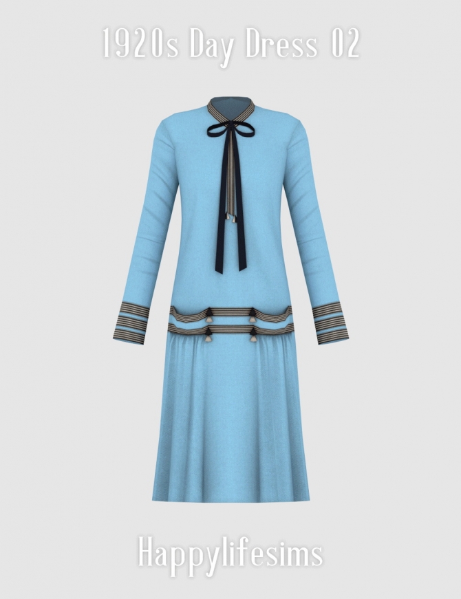 1920s Day Dress 02 at Happy Life Sims » Sims 4 Updates