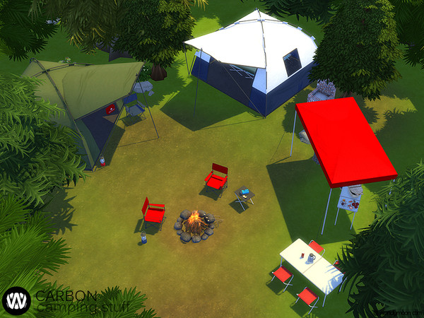 Sims 4 Carbon Camping Stuff Part I by wondymoon at TSR