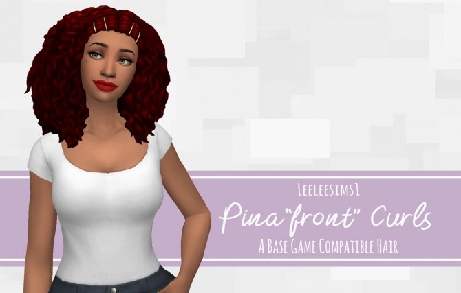 Sims 4 Pinafront Curls Hair at leeleesims1