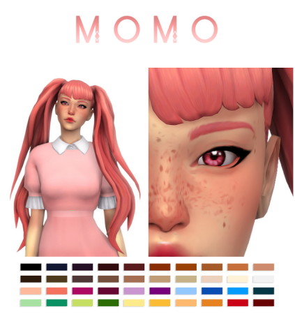 MOMO hair + eyeliner at Simandy » Sims 4 Updates
