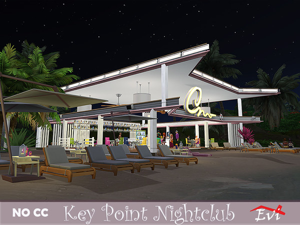 Sims 4 Key Point NightClub by evi at TSR