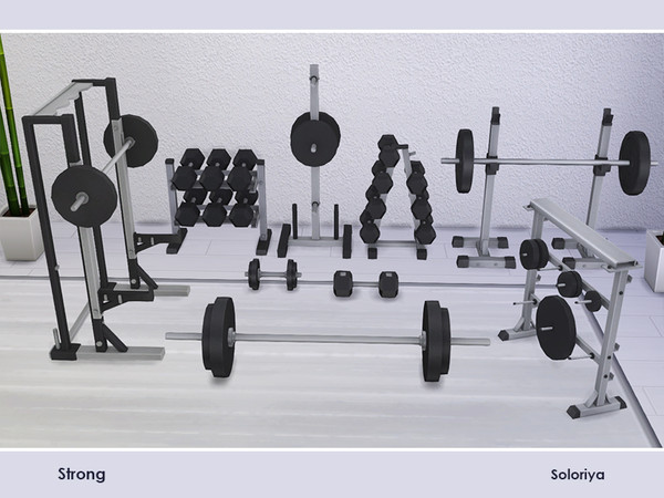 Sims 4 Strong items for gym by soloriya at TSR