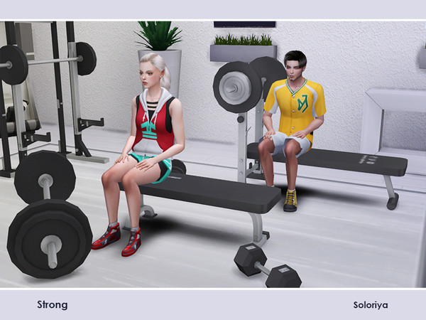Sims 4 Strong items for gym by soloriya at TSR