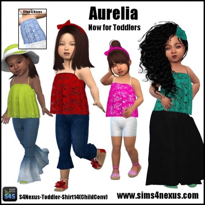 Sims 4 Aurelia top by SamanthaGump at Sims 4 Nexus