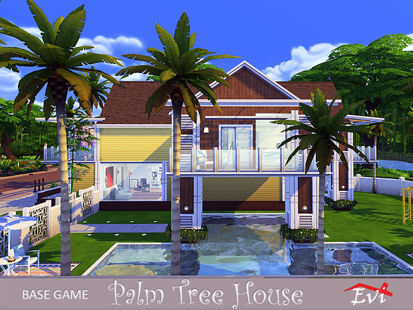 Sims 4 Palm Tree House by evi at TSR