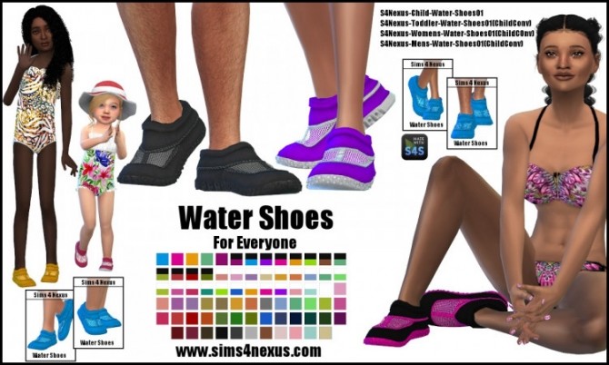Sims 4 Water Shoes for all by SamanthaGump at Sims 4 Nexus