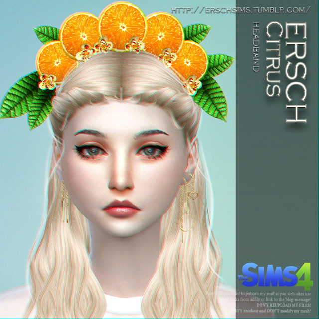 Sims 4 Citrus Headband at ErSch Sims