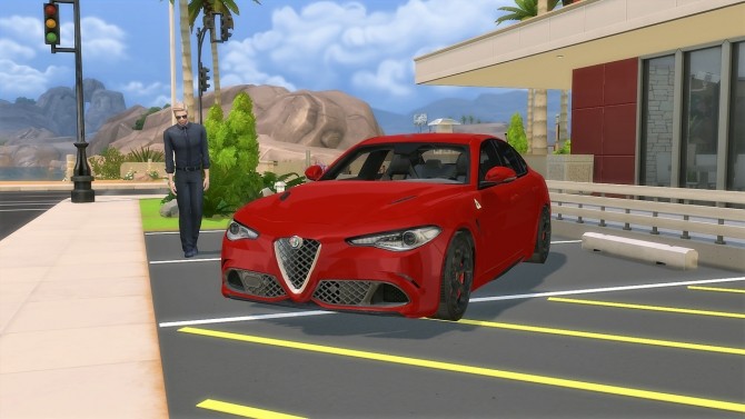 Sims 4 Alfa Romeo Giulia Quadrifoglio at LorySims